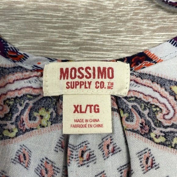 Mossimo Supply Co Boho Spaghetti Strap Paisley Floral Crochet Trim Dress XL - Picture 13 of 16